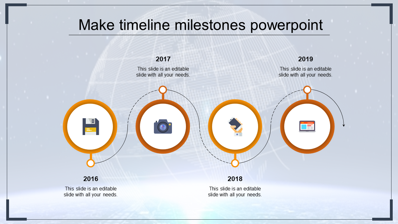 timeline milestones powerpoint-make timeline milestones powerpoint-orange-4